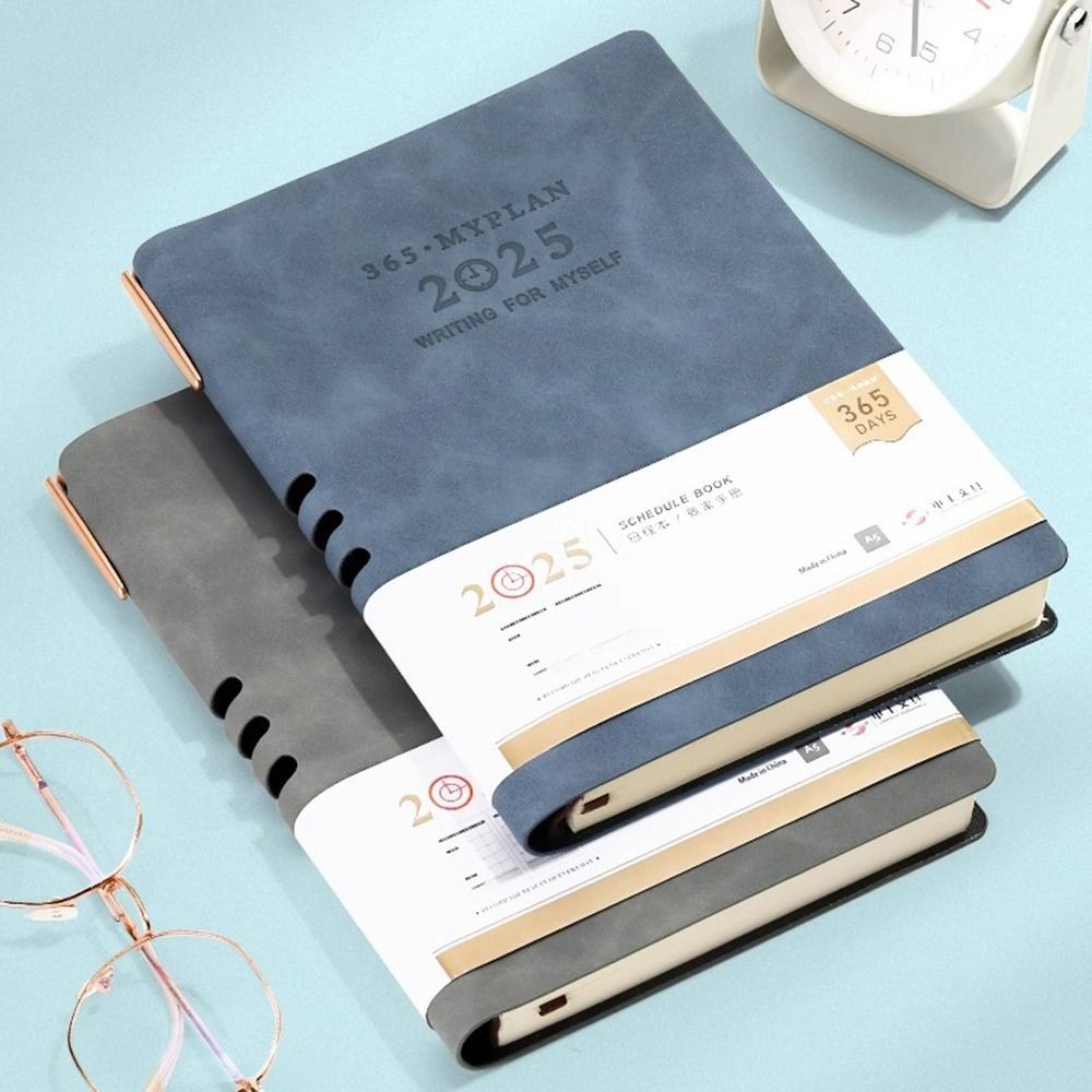 

A5/A6 2025 Planner Notebook With Gel Pen Time Management Plan Book 2025 Calendar Book Diary Book Study Notebook