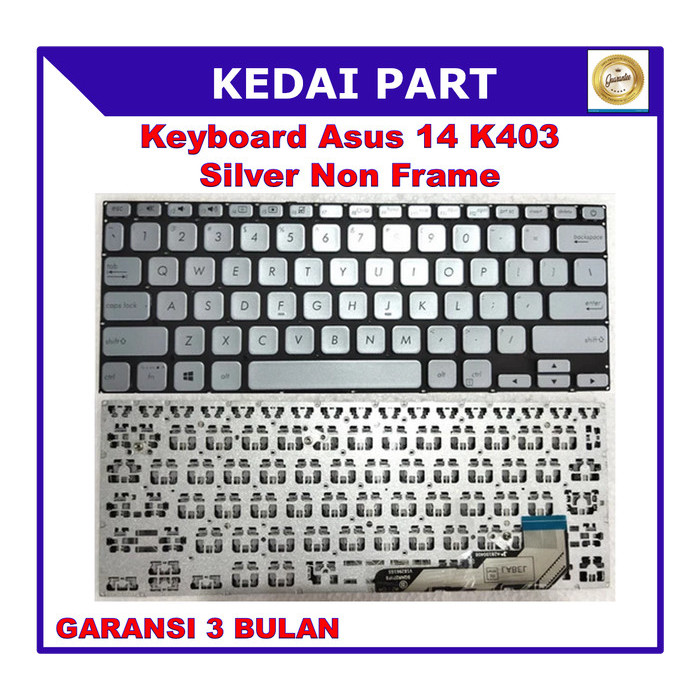 Keyboard Asus Vivobook Ultra 14 K403 K403f K403fa Silver Non Frame