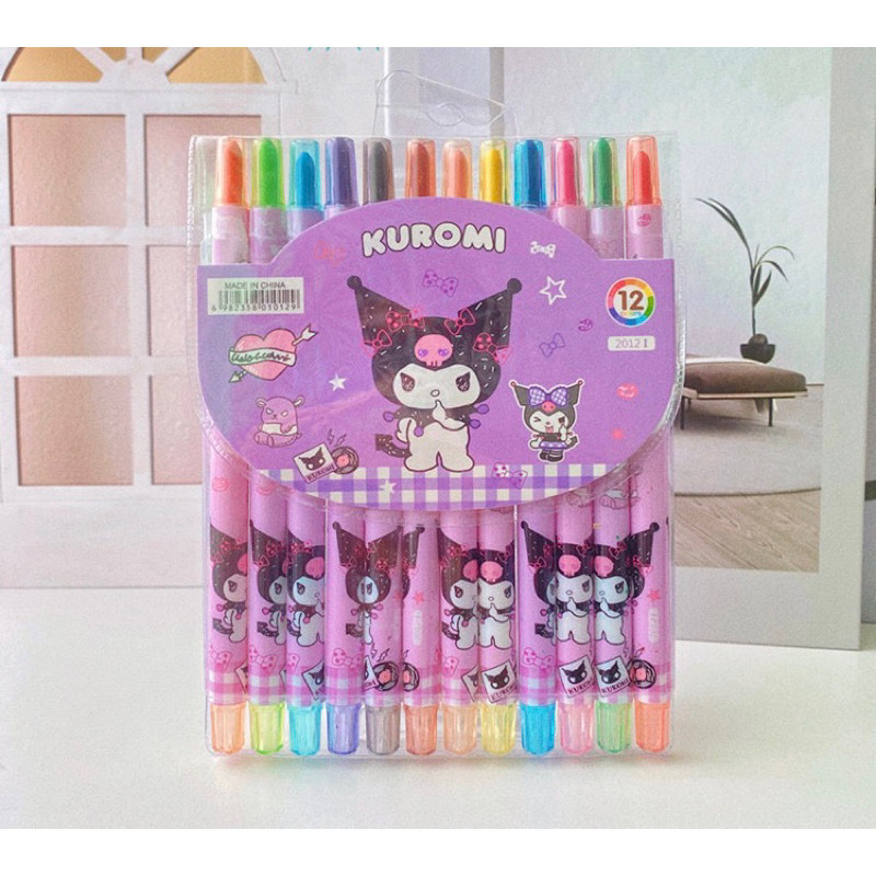 

(CCK STORE) 08052 Crayon Stik isi 12pcs Crayon Putar Pensil Warna Crayon Set Mewarnai Anak Isi 12pcs