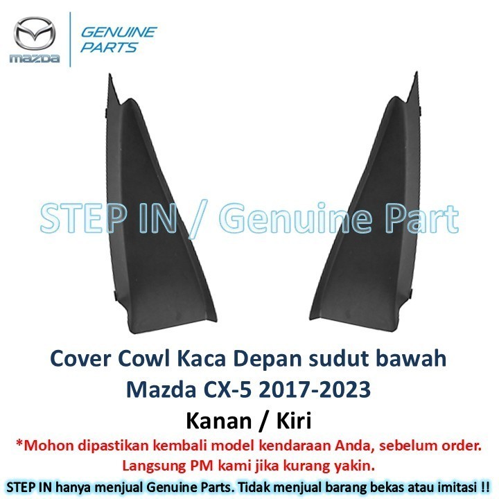 Cover tutup cowl side sudut kaca depan kanan kiri Mazda CX-5 CX5 2017 2018 2019 2020 2021 2022 2023 