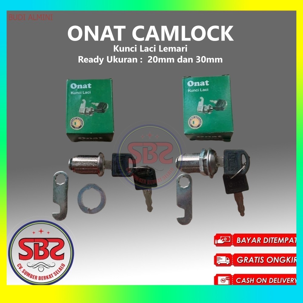 Cam Lock camlock Kunci Laci Lemari ONAT 103 - 30 mm dan 20mm