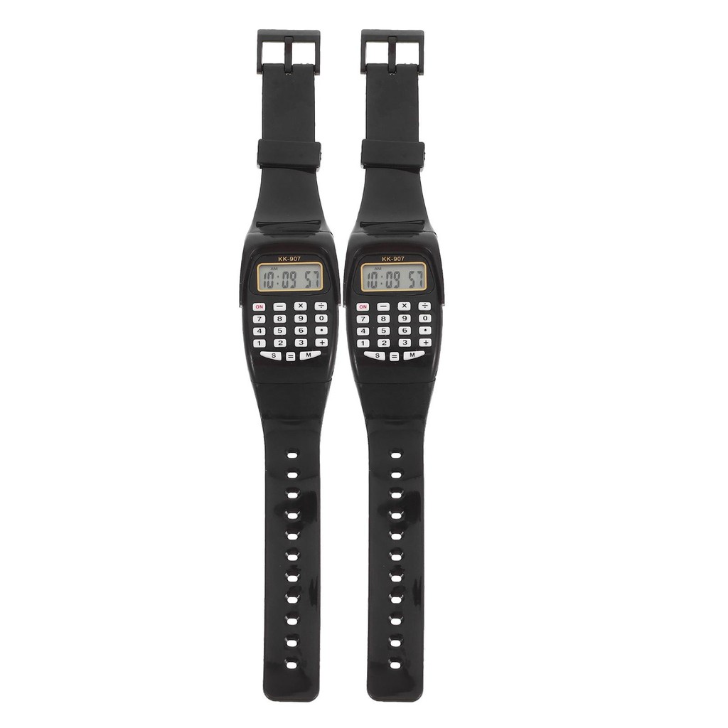 

2 Pcs Little Girl Toddler Birthday Gifts Simple Calculator Watch Calculation for Kids
