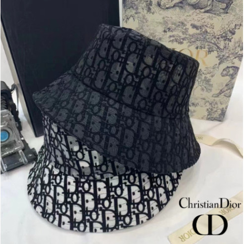 C D Oblique Transparent Bucket hat topi pria wanita transparan keren premium hs