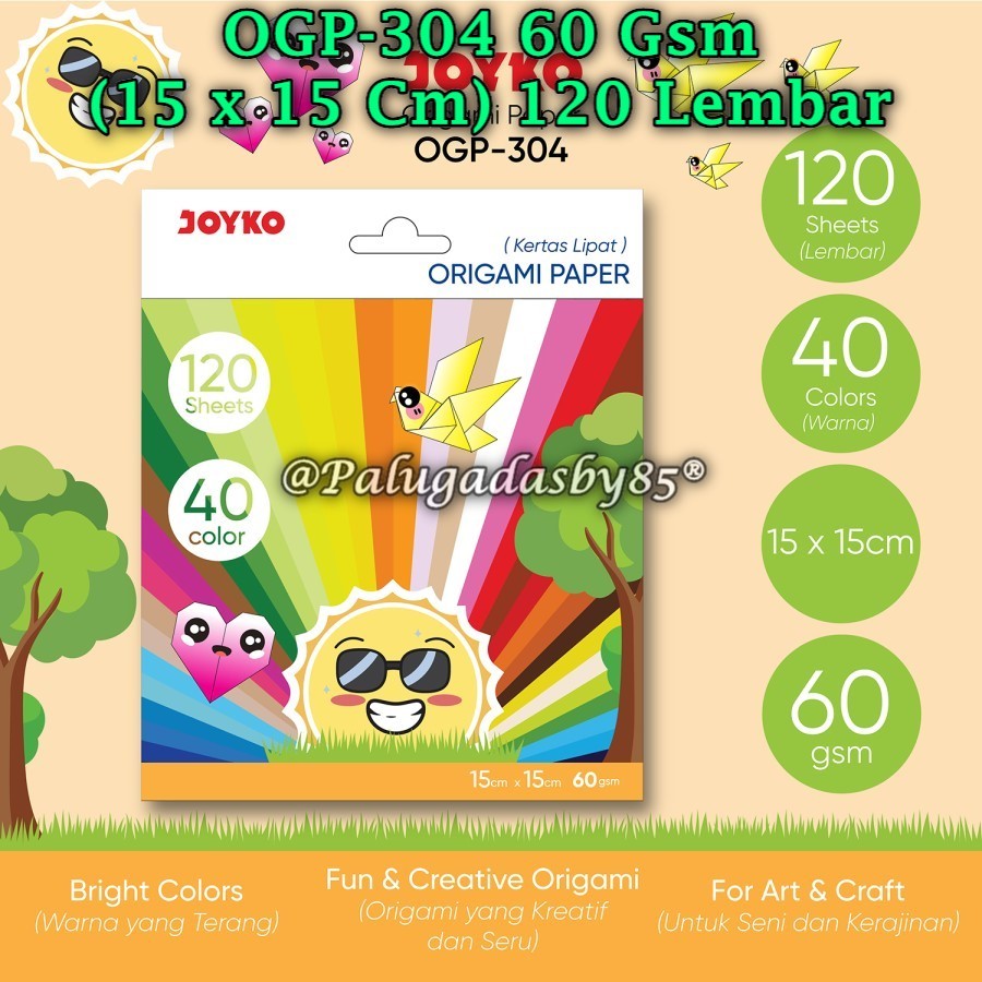 

(1 Set) GROSIR Kertas Lipat JOYKO OGP-304 15 x 15 Cm / Origami Paper Kertas Lipat Seni Joyko OGP-304