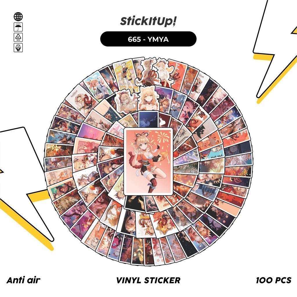 

COD 100 Pcs Stiker Genshin Impact Yoimiya Lucu Anti Air Untuk Dekorasi Notebook Sepeda Skateboard Handphone DIY