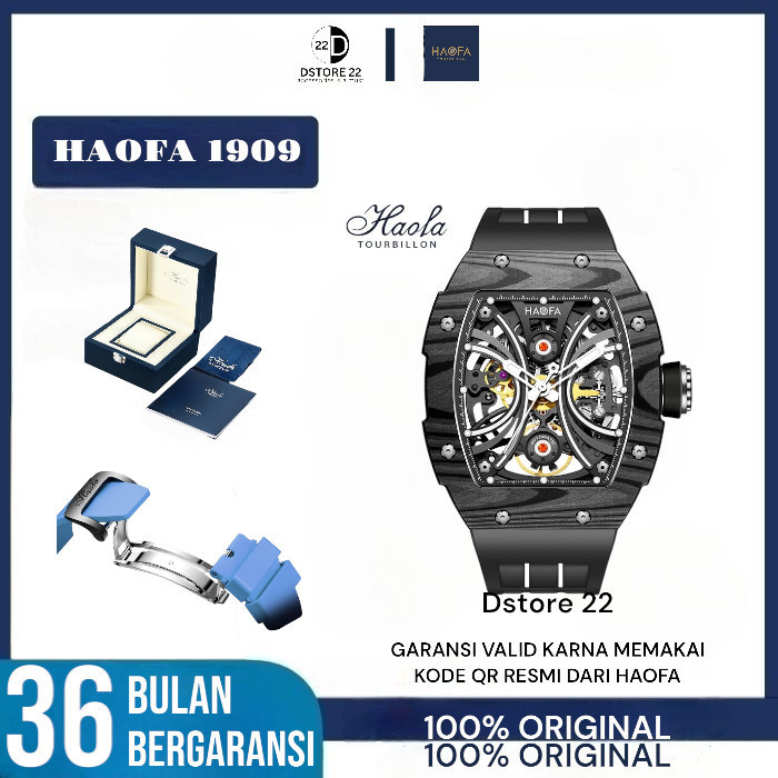 HAOFA MEN AUTOMATIC WATCH CARBON FIBER BEZEL 1909 - Passion Red