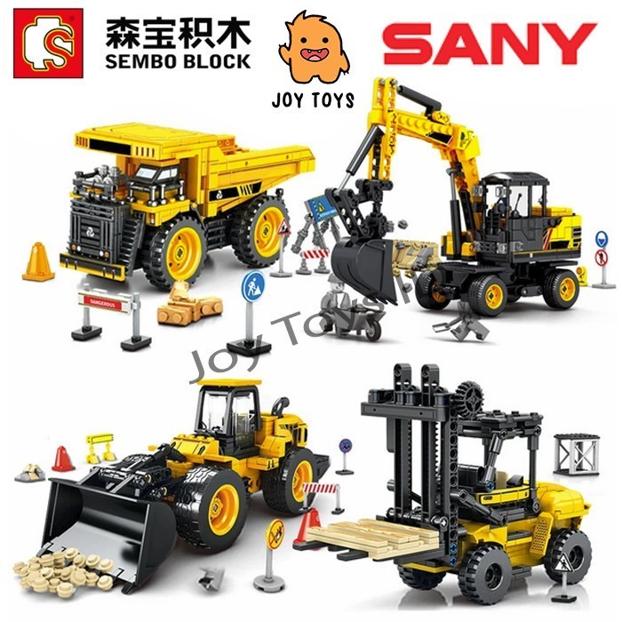 JOY TOYS Mainan Brick Sembo Kendaraan Berat Sany / Kendaraan Konstruksi Engineer Vehicle Dump Truck 