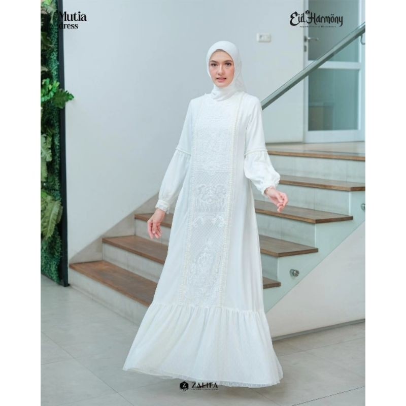 FLASH SALE Mutia dress zalifa eid harmony,gamis lebaran 2024,eid series zalifa terbaru