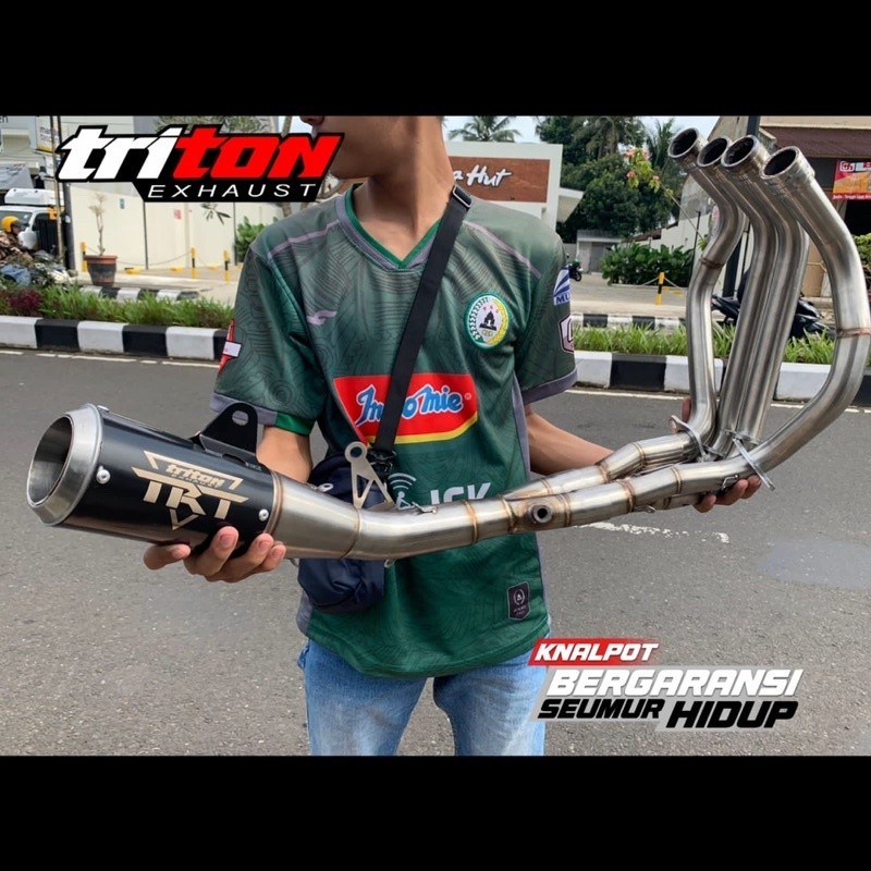 knalpot Racing zx25r zx25rr zx4rr full system 4 Silinder TRITON underbelly dan high mount type GT-5 