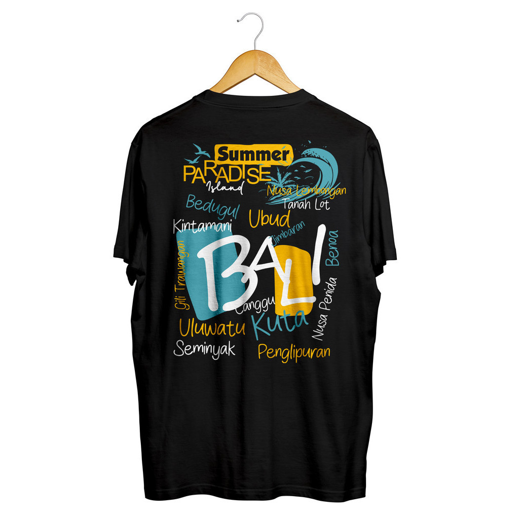 trend Infinide T-Shirt Original BALI TANAH LOT Kaos Distro Summer Pantai Cotton Combed  Premium Limi
