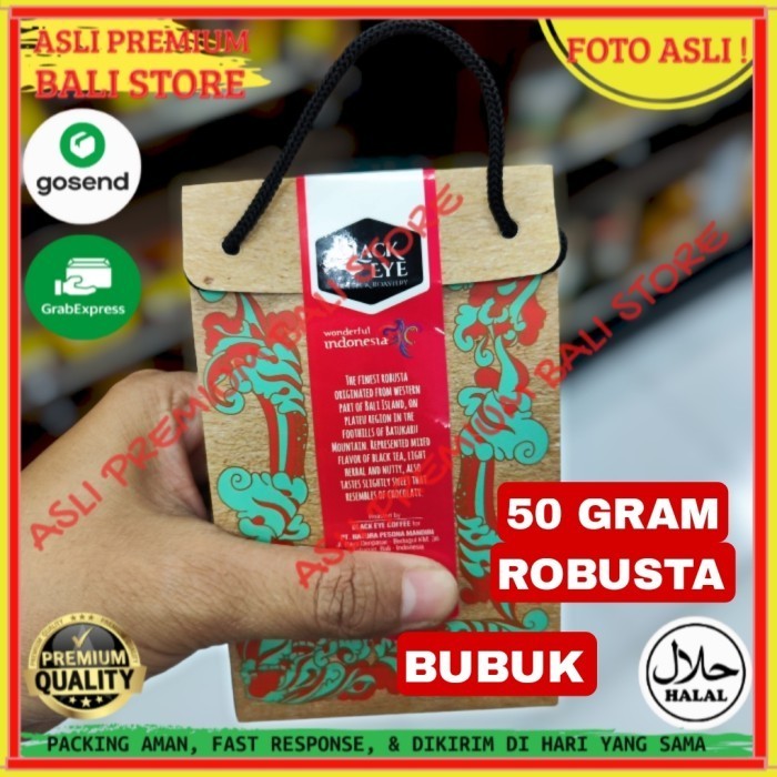 

OLEH OLEH MINUMAN KHAS ASLI ORI ORIGINAL BALI BUBUK SERBUK KOPI ROBUSTA 50 GRAM GR