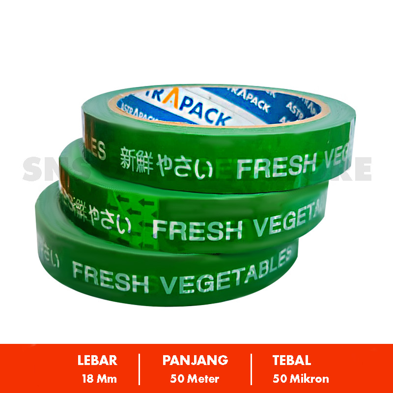 

☆..☆ Isolasi Sayur Fresh Vegetables 18mm x 50 Meter x 50 Mikron