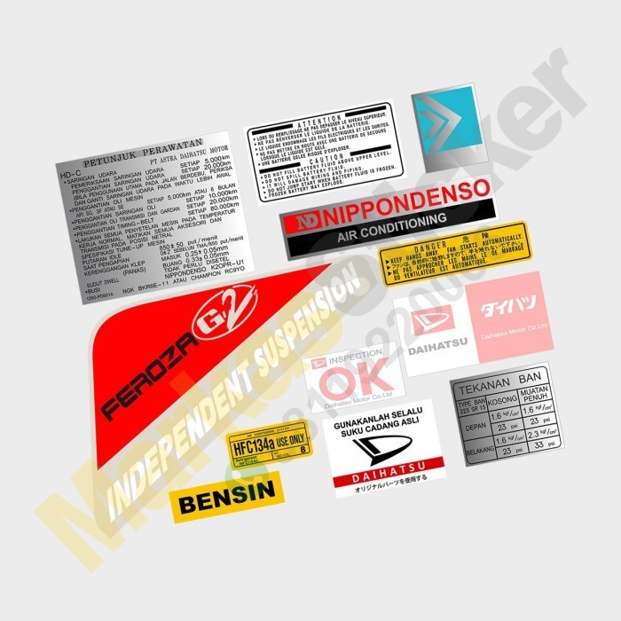 Sticker Daihatsu Feroza G2 Set