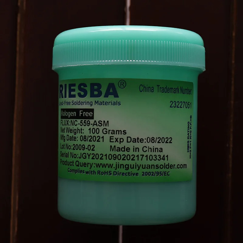Solder Paste, 559 Flux Solder, 100% RIESBA-NC-559 ASM, Blei Freies, Lüten Flux, Nadeln, BGA, Freiber
