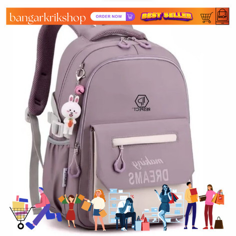 GGS TAS SEKOLAH ANAK PEREMPUAN TAS RANSEL SEKOLAH ANAK RANSEL SEKOLAH ANAK PEREMPUAN GAYA ALA KOREA 
