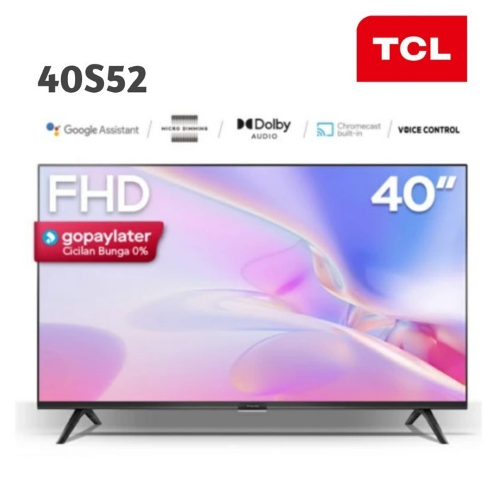 TCL 40S52 SMART TV ANDROID 11.0 NETFLIX YOUTUBE 40 INCH WIFI 40S52
