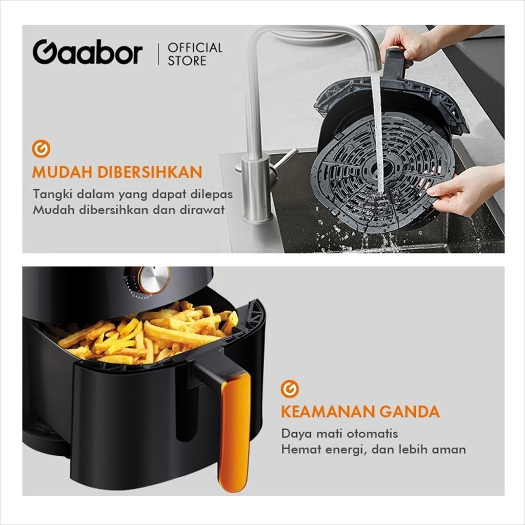 GAABOR AIR FRYER 5 L MESIN PENGGORENGAN TANPA MINYAK GAM5A