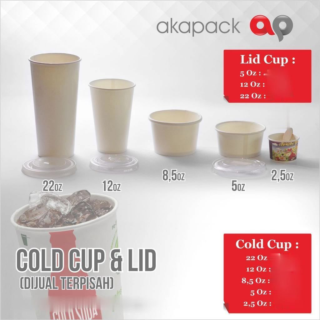 

Paper Cup 12 oz - Cold Cup + Tutup