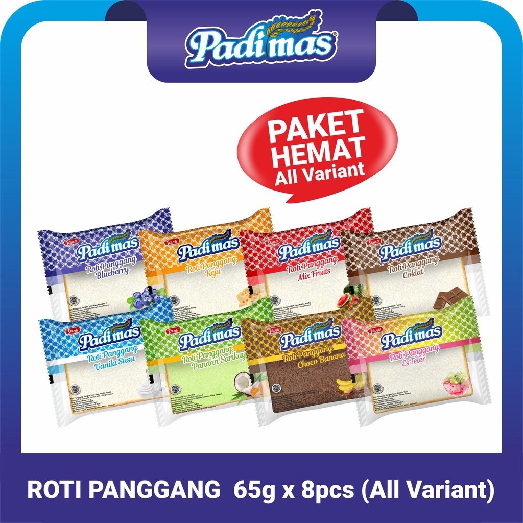 

terlaris Padimas Roti Panggang Paket isi 8 (All Varian) pusat grosir