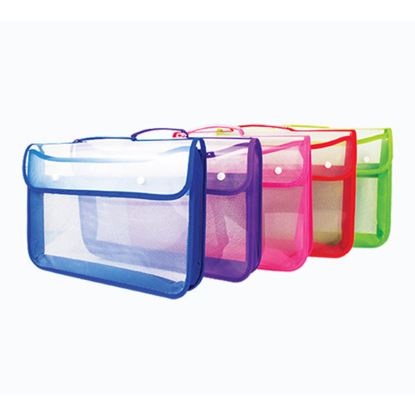 MAP PLASTIK ZIPPER BAG KANCING DUA WARNA WARNI