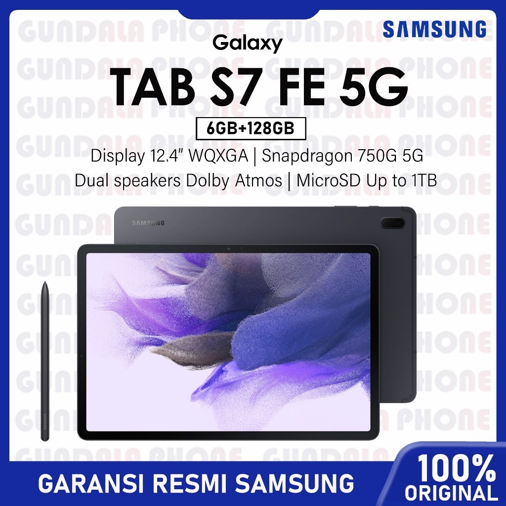 Samsung Galaxy Tab S7 FE S7FE  5G 6/128GB Garansi resmi