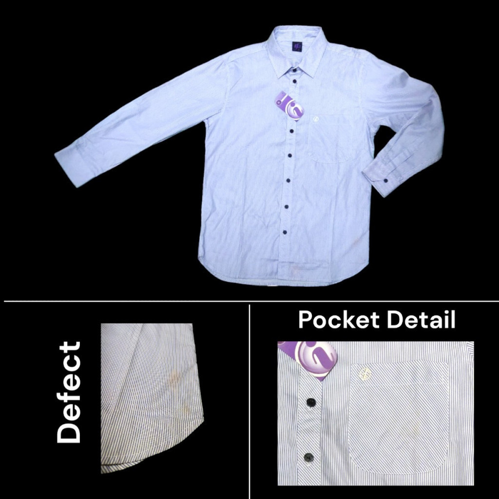 IFA Dahsyat Nathan 6 Blue Stripe Kemeja Pria Lengan Panjang