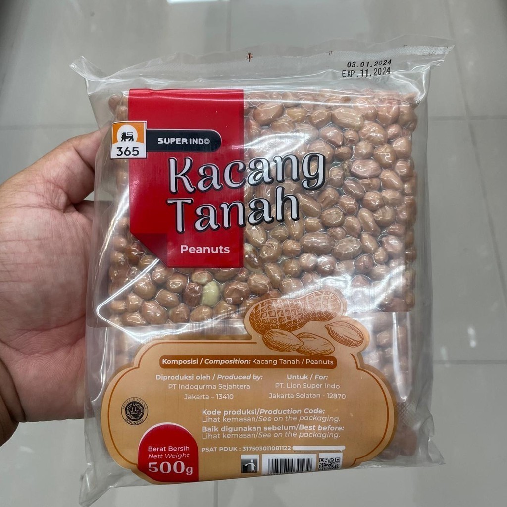 

Kacang Tanah Premium Kemasan Vakum 500gr SS