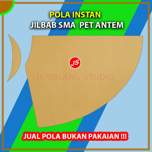 Pola Instan Jilbab Bergo SMA Pet Antem | Aneka Pola