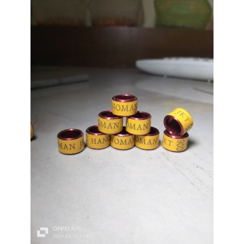 25 biji Ring Burung Merpati Powder Coating Ring Kaki Burung Merpati