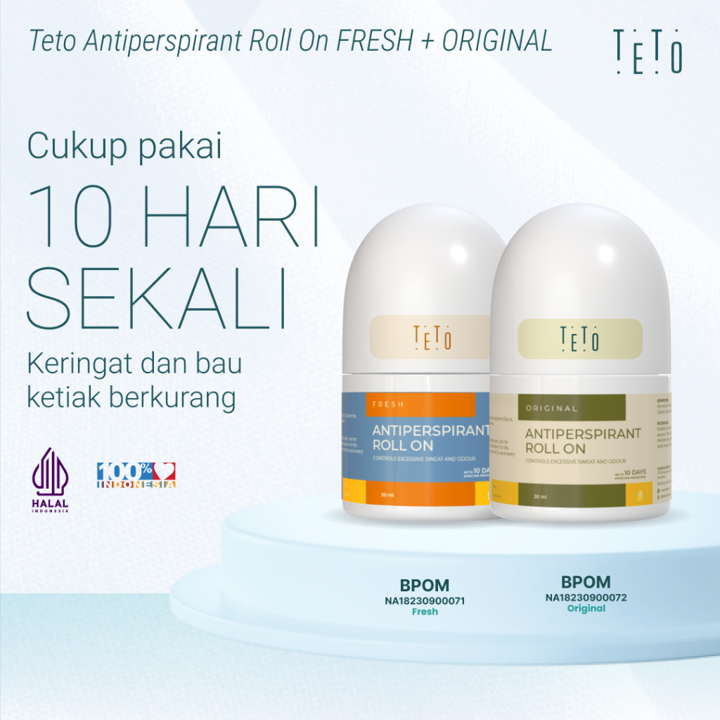 TETO-Paket 2 pcs Teto Antiperspirant Mix 30ml  - Original & Fresh