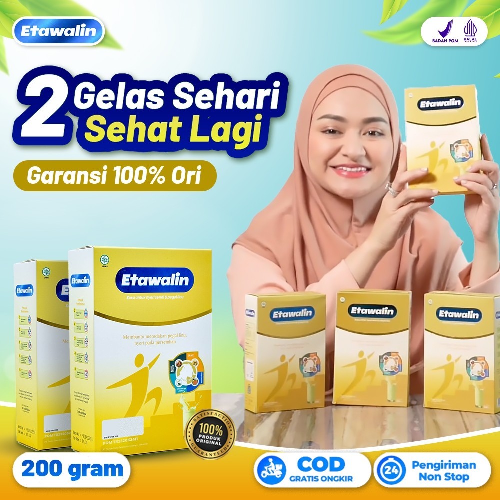 

Etawalin Susu kambing Etawa Atasi Nyeri Sendi Dan Asam Urat Original 1 Box 200 gram