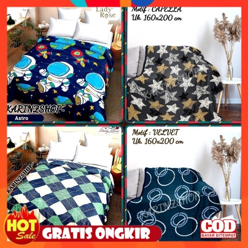 KAIN HALUS ADEM LEMBUT TEBAL / Selimut Lady Rose 160 160x200 ASTRO/CAPELLA/VELVET/PRATISTA