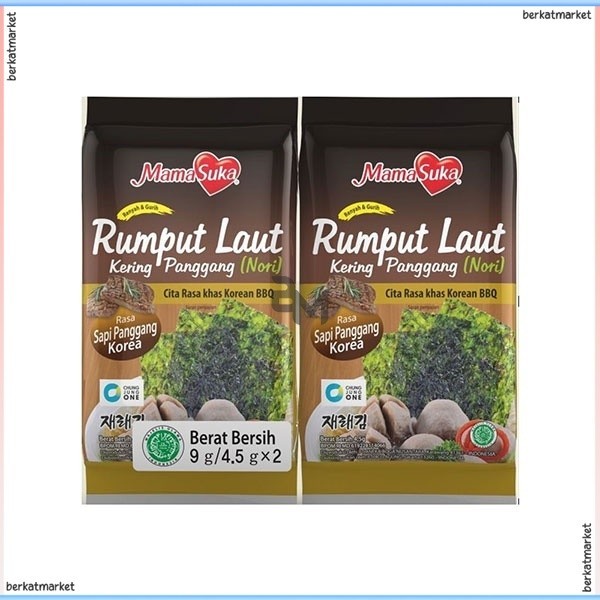 

MAMASUKA RUMPUT LAUT KOREAN BBQ 4.5 GR X 2 PCS