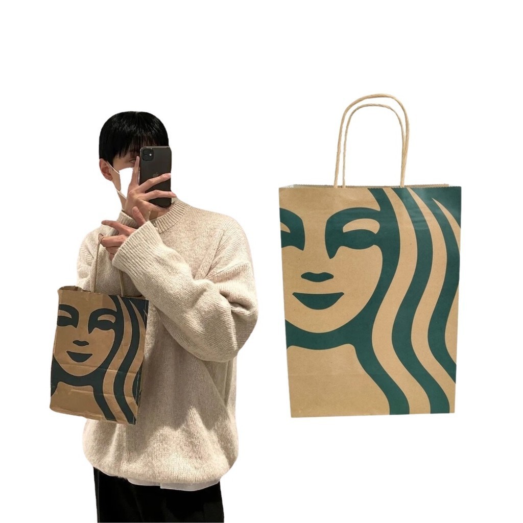 

T909 ORIGINAL Paperbag STARBUCKS Tas Kantong Kertas Shopping Bag Paper Tas Ulang Tahun Goodie Bag