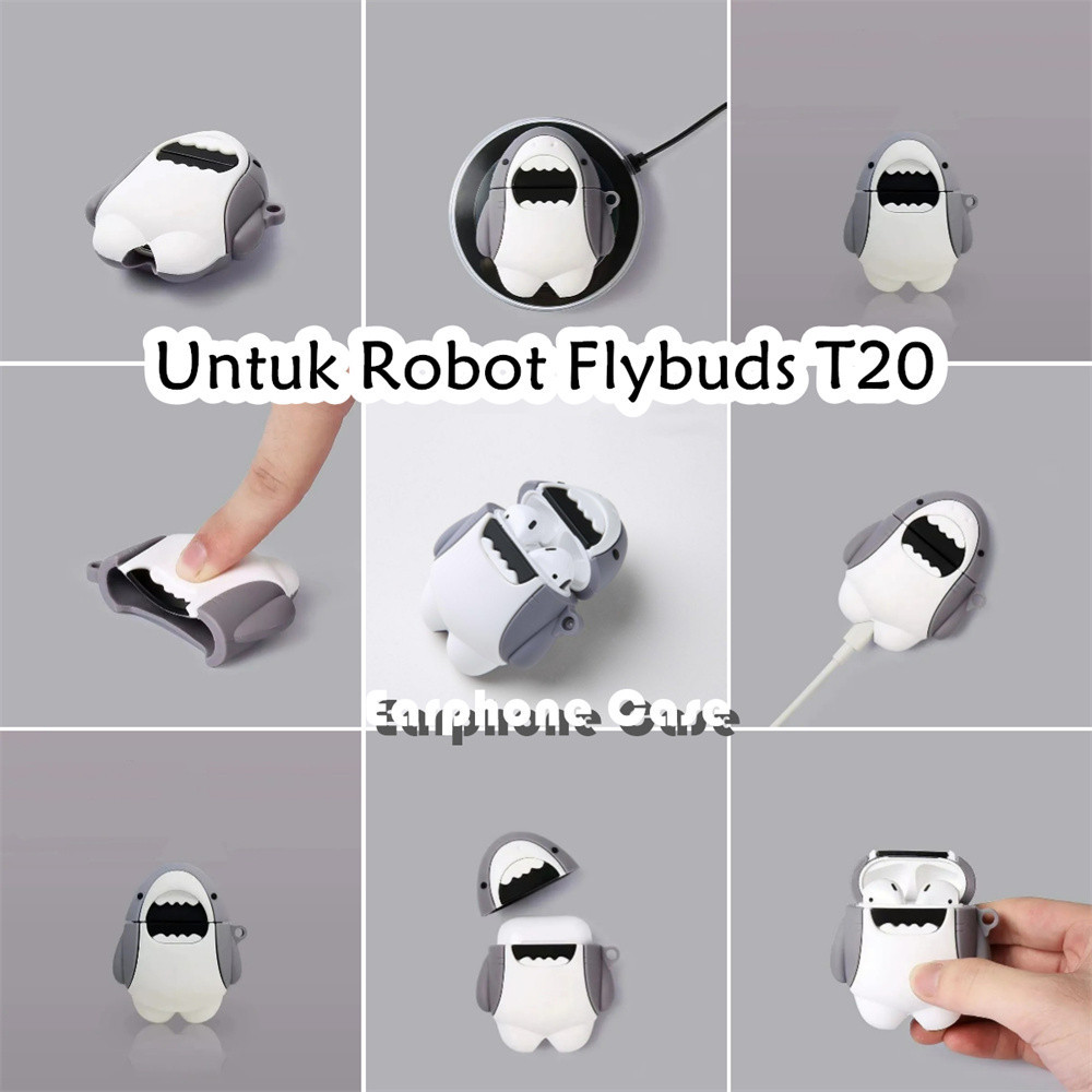 Umstore Untuk Robot Flybuds T20 Case Trendi Kartun Soft Silicone Earphone Case NO.1