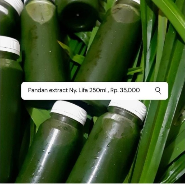 

Endapan Sari Pandan Wangi Alami Fresh Murni asli 100%