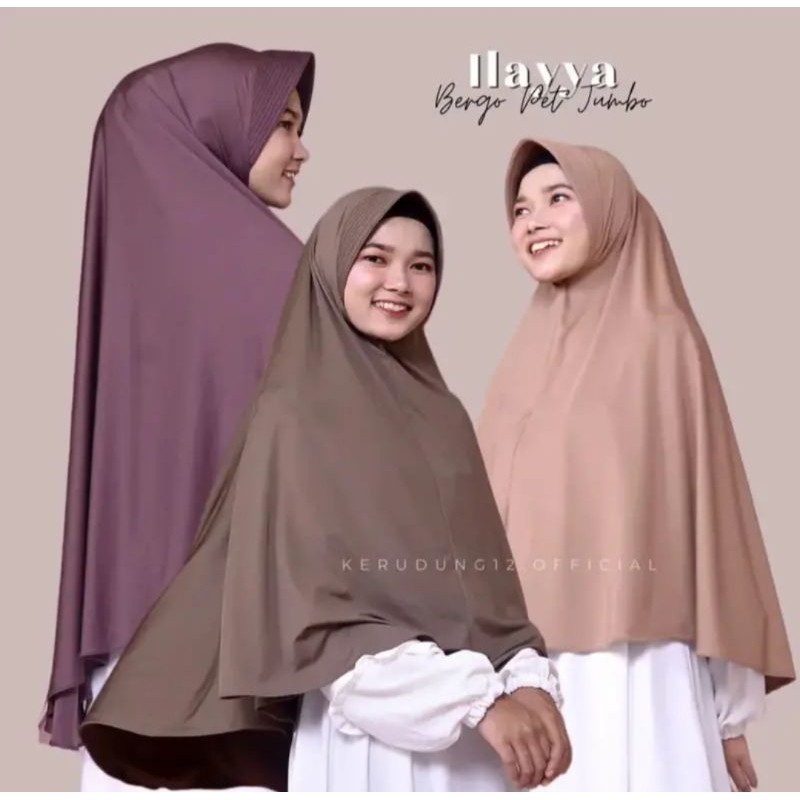 BERGO HAMIDAH Uk XXL 100 Ribu Dpat 3pcs Jilbab Nyaman Pad Panjang