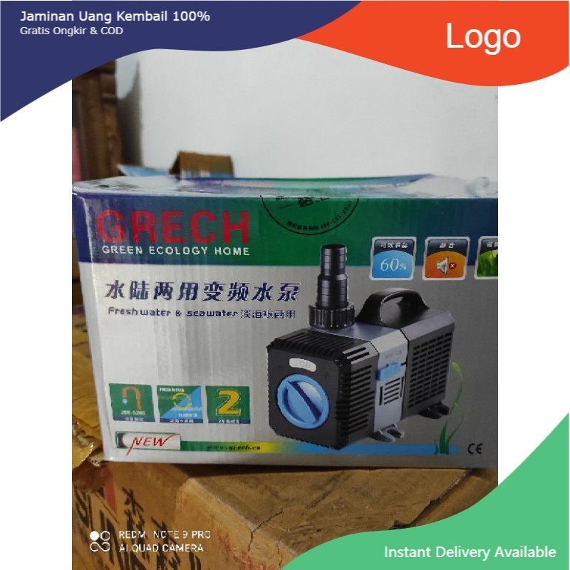 AMPHIBIOUS ECO PUMP SUNSUN GRECH CTP 4800 30 WATT 4500L/JAM