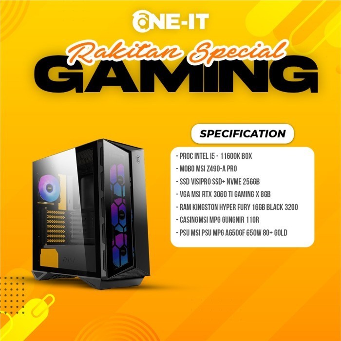 PC Gaming I5 11600K | RTX 3060 TI | RAM 16GB DDR4 3200MHz | SSD 256GB