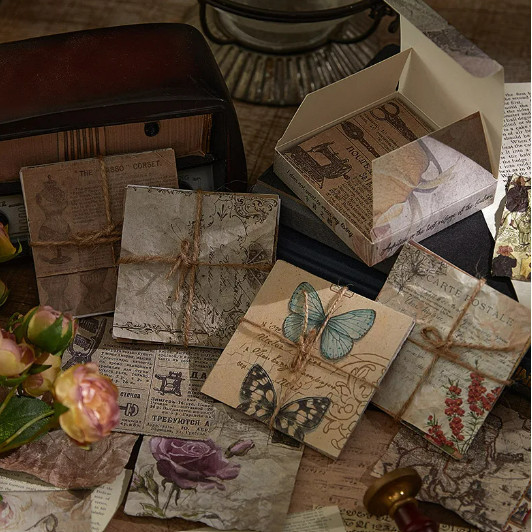

100 Lembar / Box Kertas Journal Set Scrapbook KIT LETTERS SERIES Paper Journalling Craft