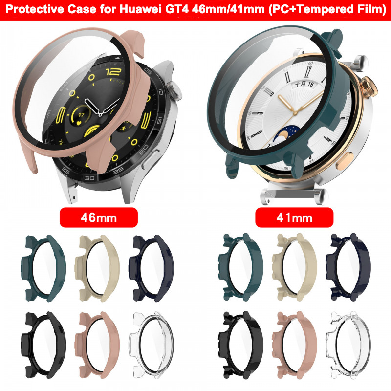 Casing Pelindung PC untuk Jam Tangan Huawei Baru GT4 Casing Pelindung Jam Tangan Film Tempered Penut