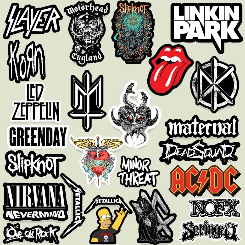 

Sticker Quantac Musik Band Metal Maternal ACDC GREEN DAY BMTH dll