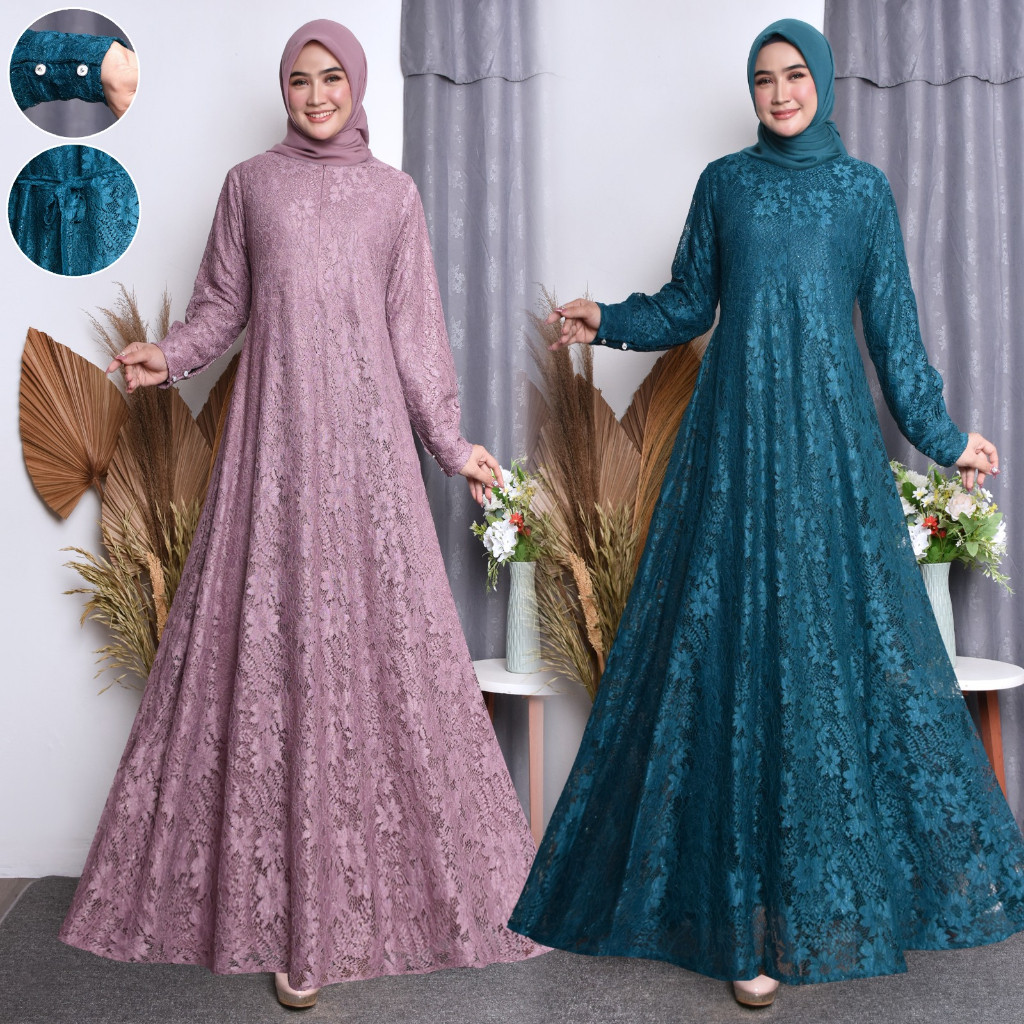 New Produk Gamis Jumbo Premium Burkat Free Masker Terbaru Untuk Kondangan Ada Jumbo//BAJU WANITA MOD