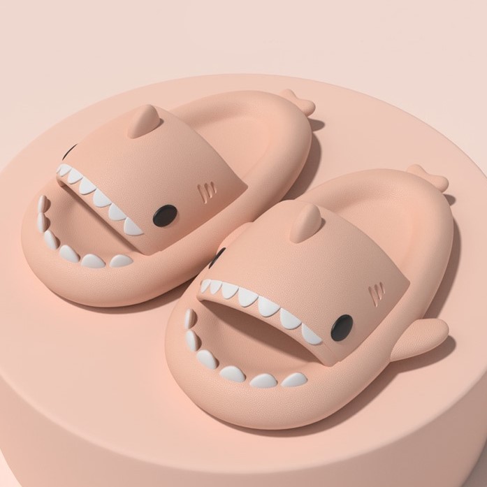 Koleksi Terbaru Sandal Baby Shark Dewasa Sendal Rumah Dewasa Ikan Hiu Lucu Anti Slip - Pink, 38/39
