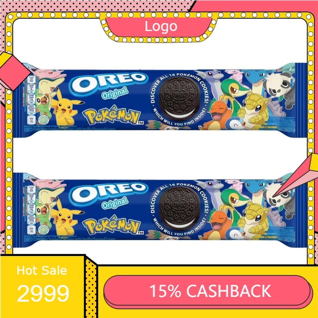 

OREO VANILLA CREAM, 119.6G x 2 - Pokemon Edition