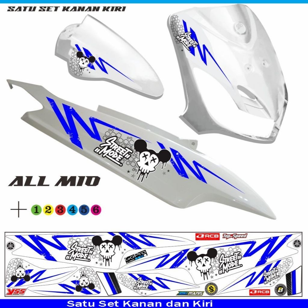 variasi setiker / STIKER LIS MIO OLD / STRIPING VARIASI MOTOR MIO SPORTY / MIO SMILE PUTIH STIKER
