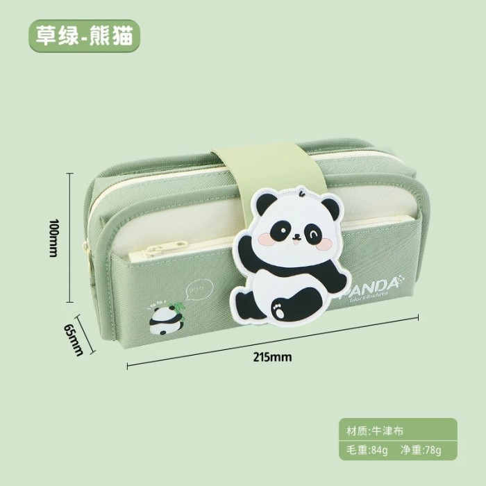 

✨LARIS✨ -Tempat pensil panda aesthetic Terbaru Pencil case kotak pensil besar - Hijau