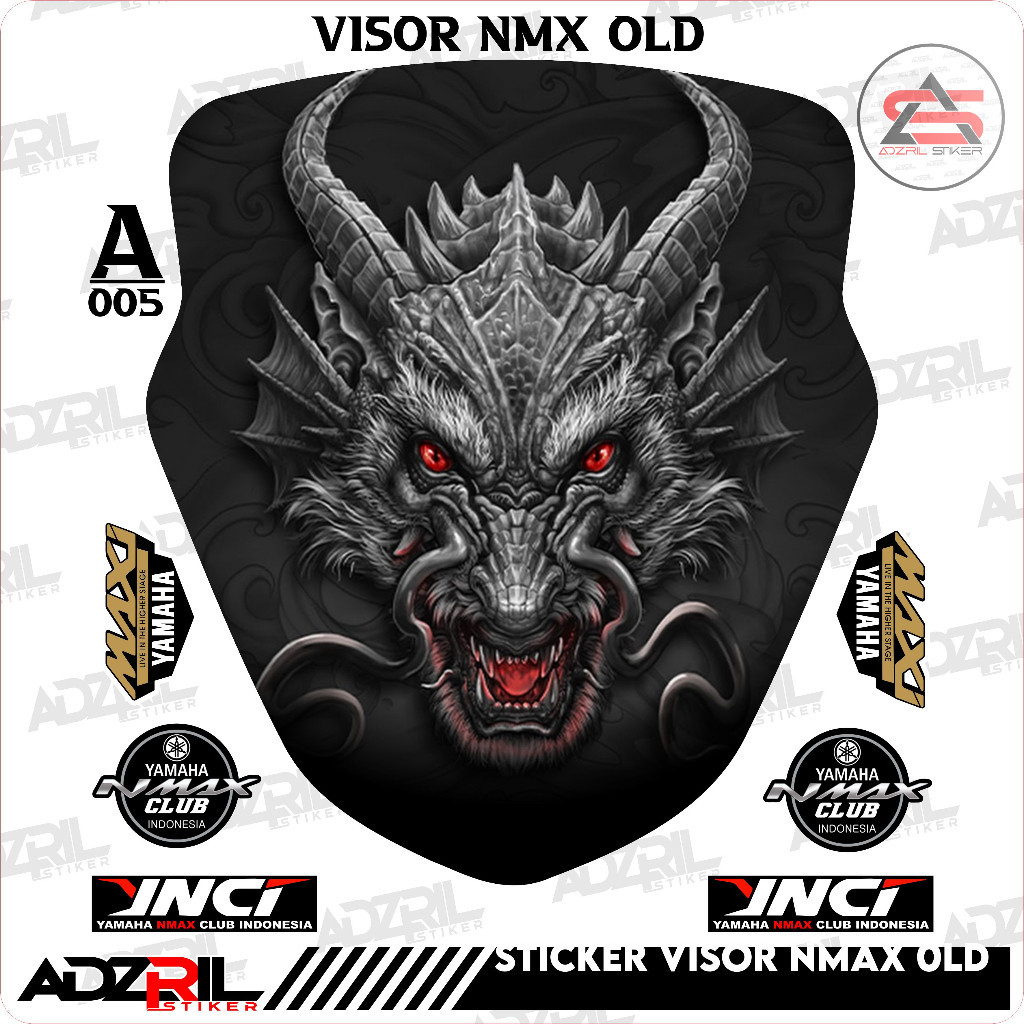 Stiker visor Winshield yamaha  Nmax Old 155  2015-2019 NAGA KEREN (015) / stiker  Winshield  gambar 