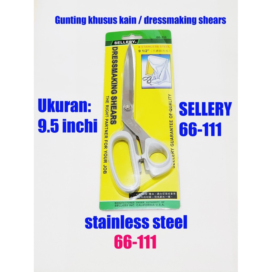 

LG09 Sellery 66-111 Gunting Kain 9.5 inch / Dressmaking Shears kulit