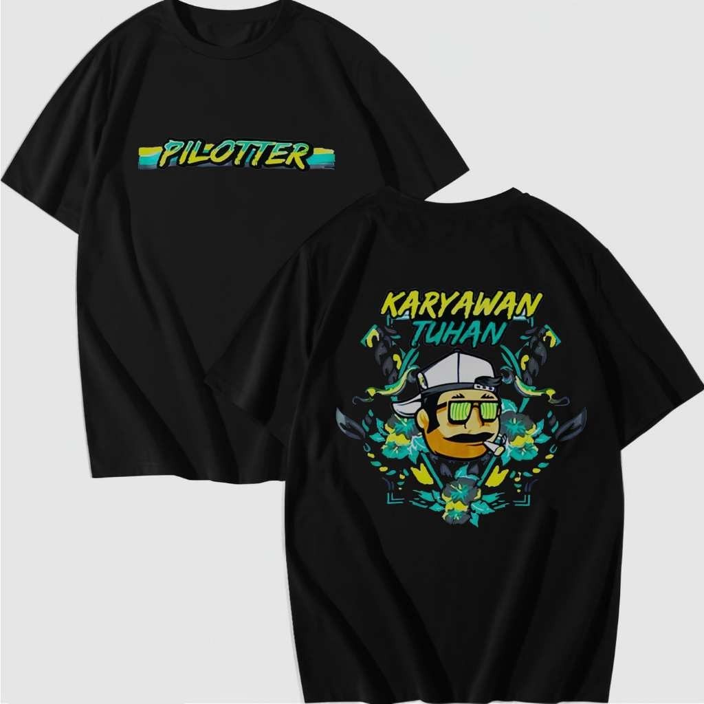 Kaos Pilotter Original - Kaos Pilotter Karyawan Tuhan - Kaos Distro Keren - Kaos Katun Murah - Kaos 